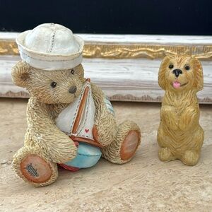 🇺🇸 Navy Bundle 2 Piece Teddy bear + Cute Dog Vintage Collectible